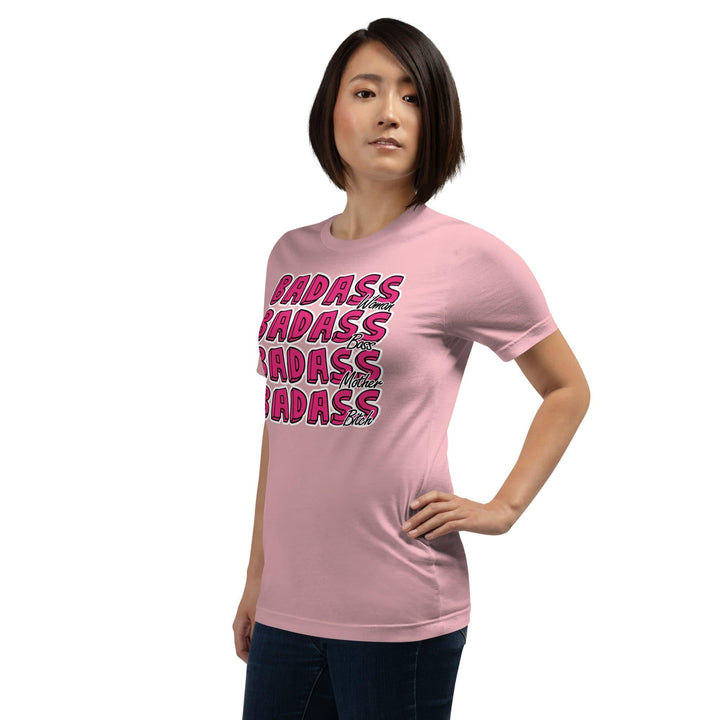 Mother's Day T-shirt Badass Women Mom Badass Wife Badass Bitch Short Sleeve Unisex Top - TopKoalaTee