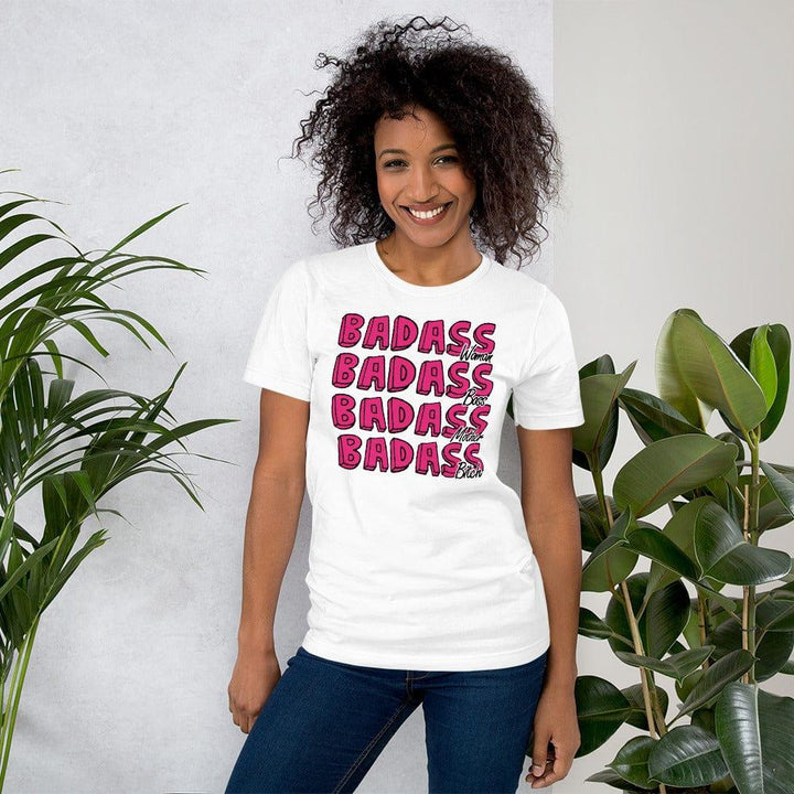 Mother's Day T-shirt Badass Women Mom Badass Wife Badass Bitch Short Sleeve Unisex Top - TopKoalaTee