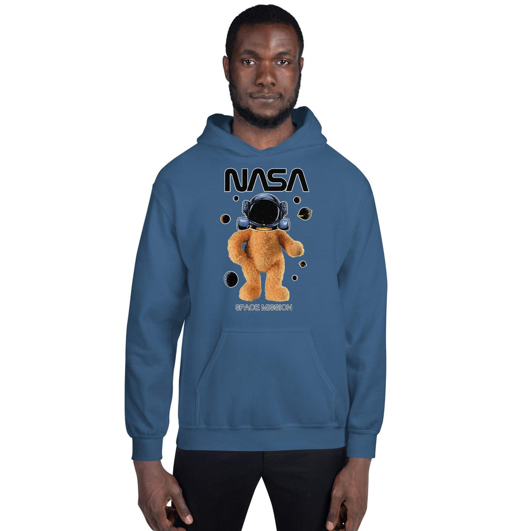 NASA Hoodie Urban Teddy Bear Series Astronaut in Space Helmet Unisex Pullover - TopKoalaTee