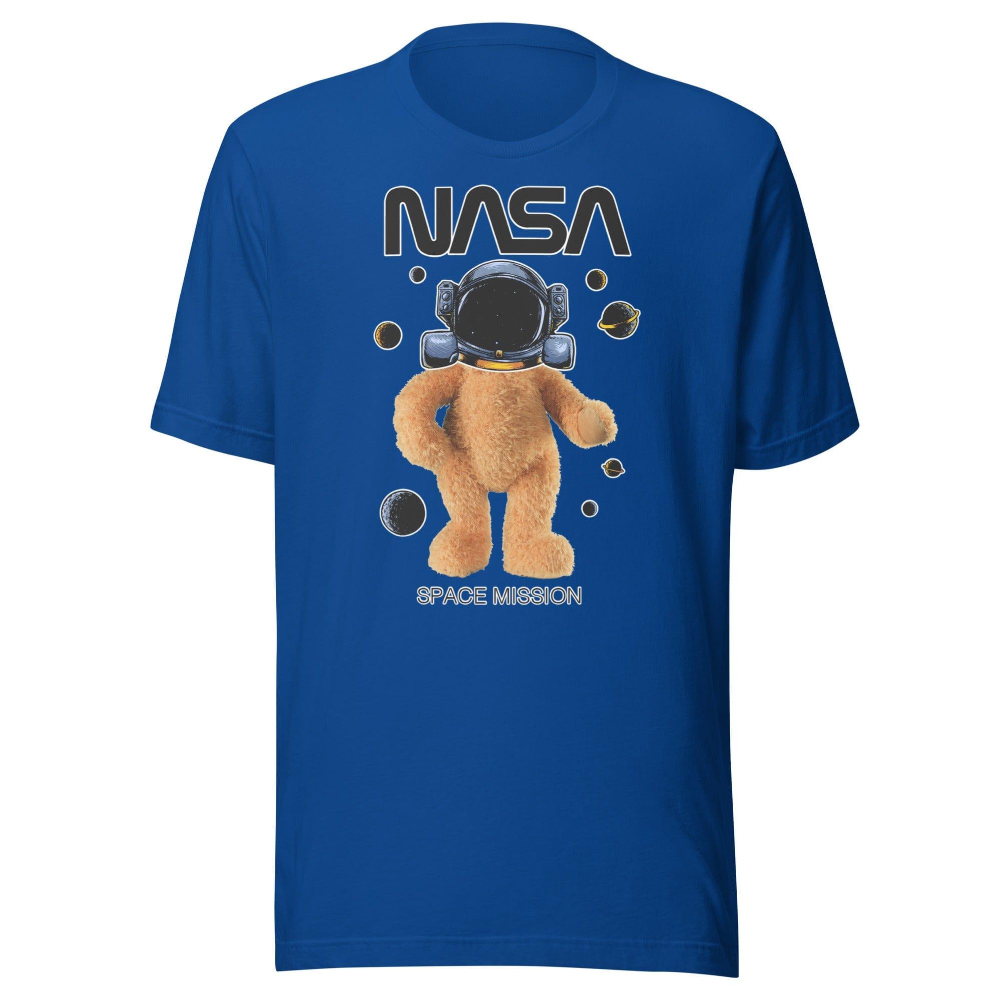 NASA T-Shirt Urban Teddy Series Space Mission Astronaut Short Sleeve Top - TopKoalaTee