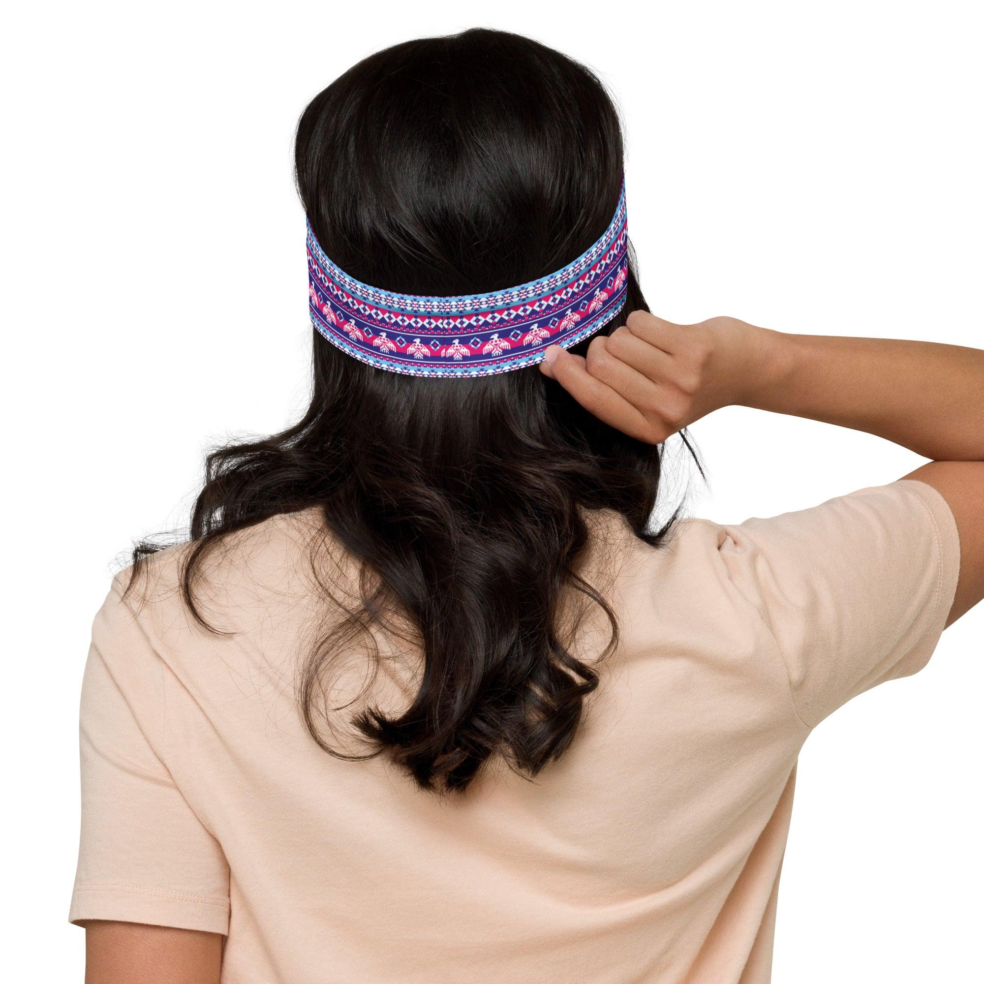 Native American Purple Turquoise Version 18 Quick Dry Headband - TopKoalaTee