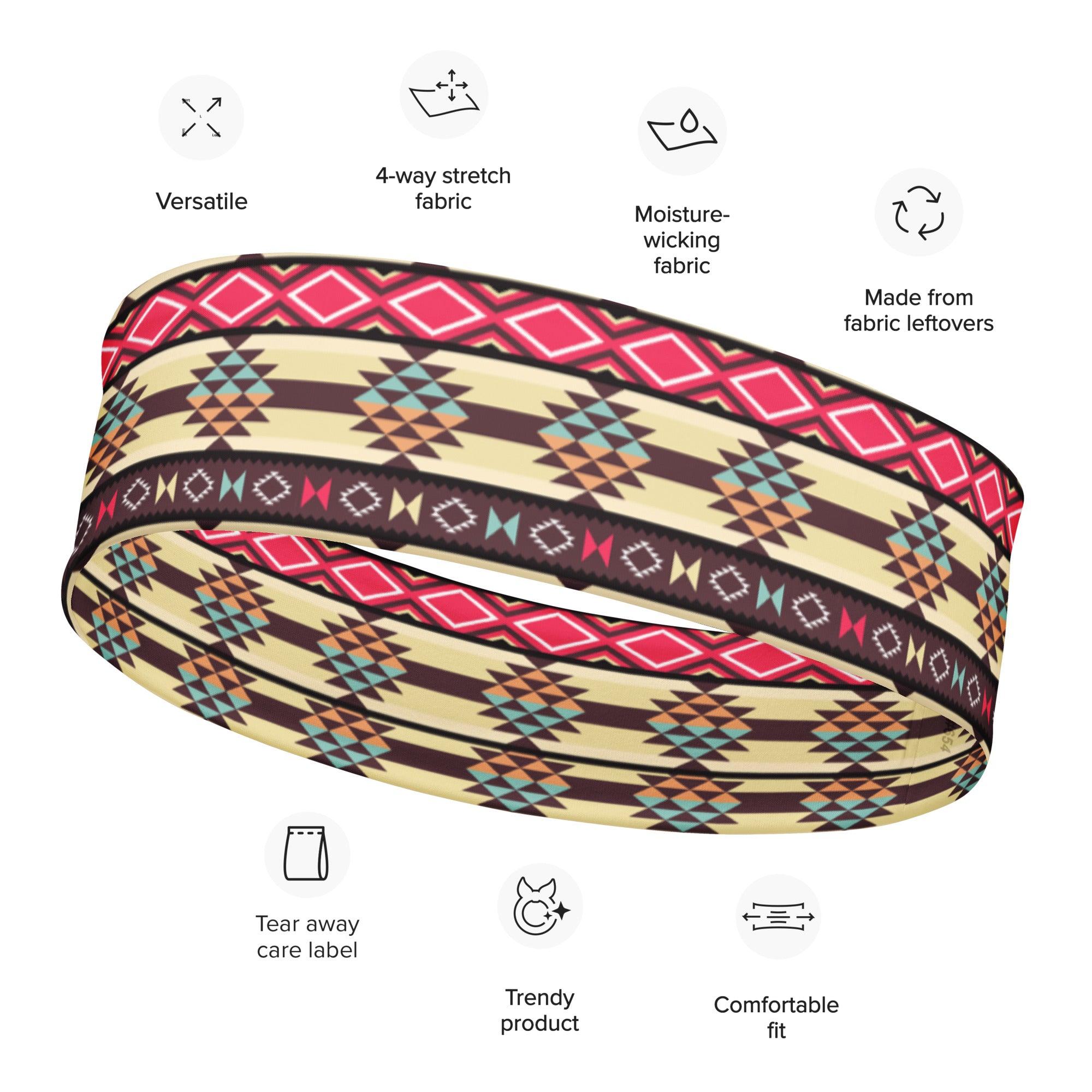 Native American Version 10 Quick Dry Traditional Headband - TopKoalaTee