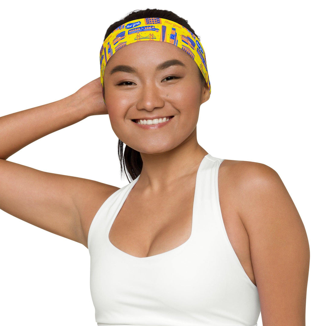 New York City Yellow Cab Pattern Quick Dry Headband - TopKoalaTee