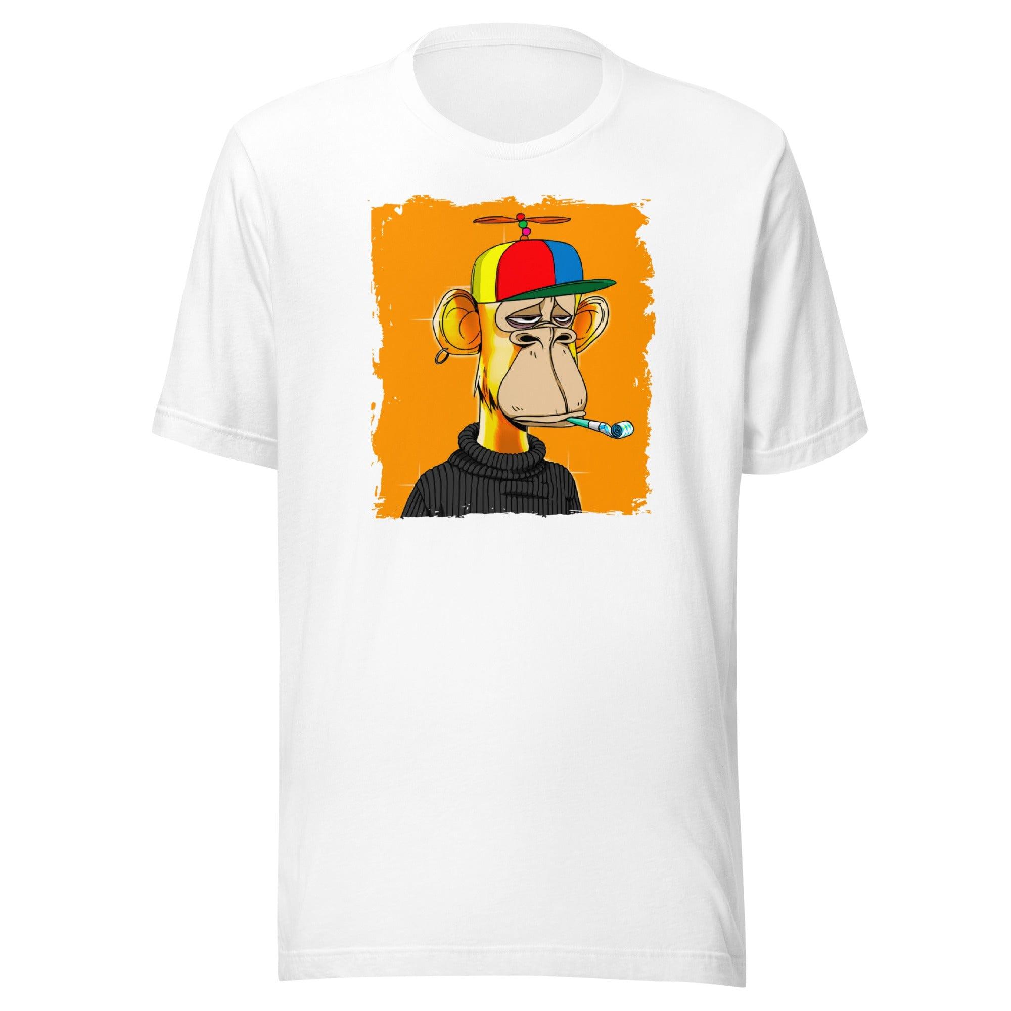 NFT T-shirt Pop Culture Portrait of Sad Party Monkey Short Sleeve Unisex Top - TopKoalaTee