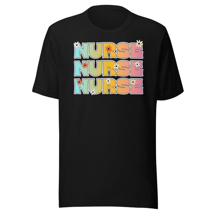 Nurse Appreciation T-shirt Nurse written in Hippie Style Short Sleeve Unisex Top - TopKoalaTee