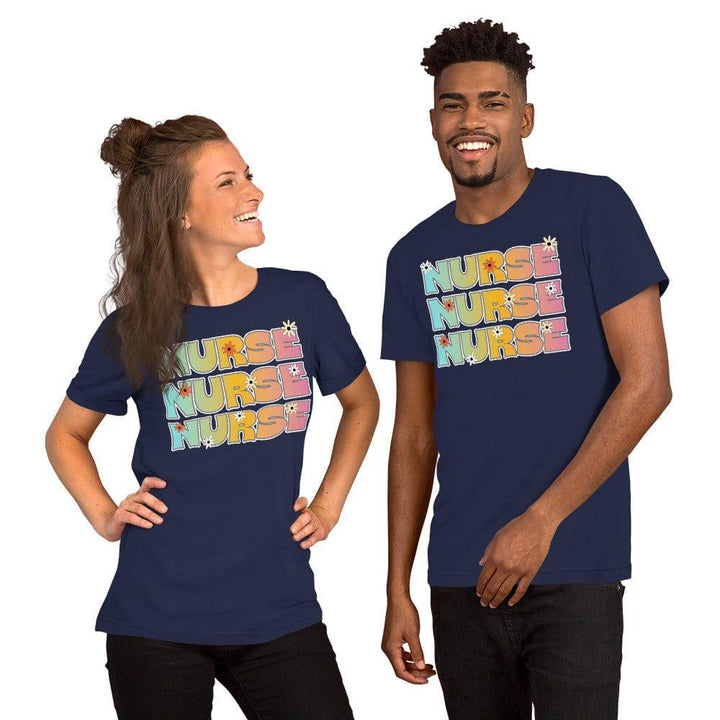 Nurse Appreciation T-shirt Nurse written in Hippie Style Short Sleeve Unisex Top - TopKoalaTee