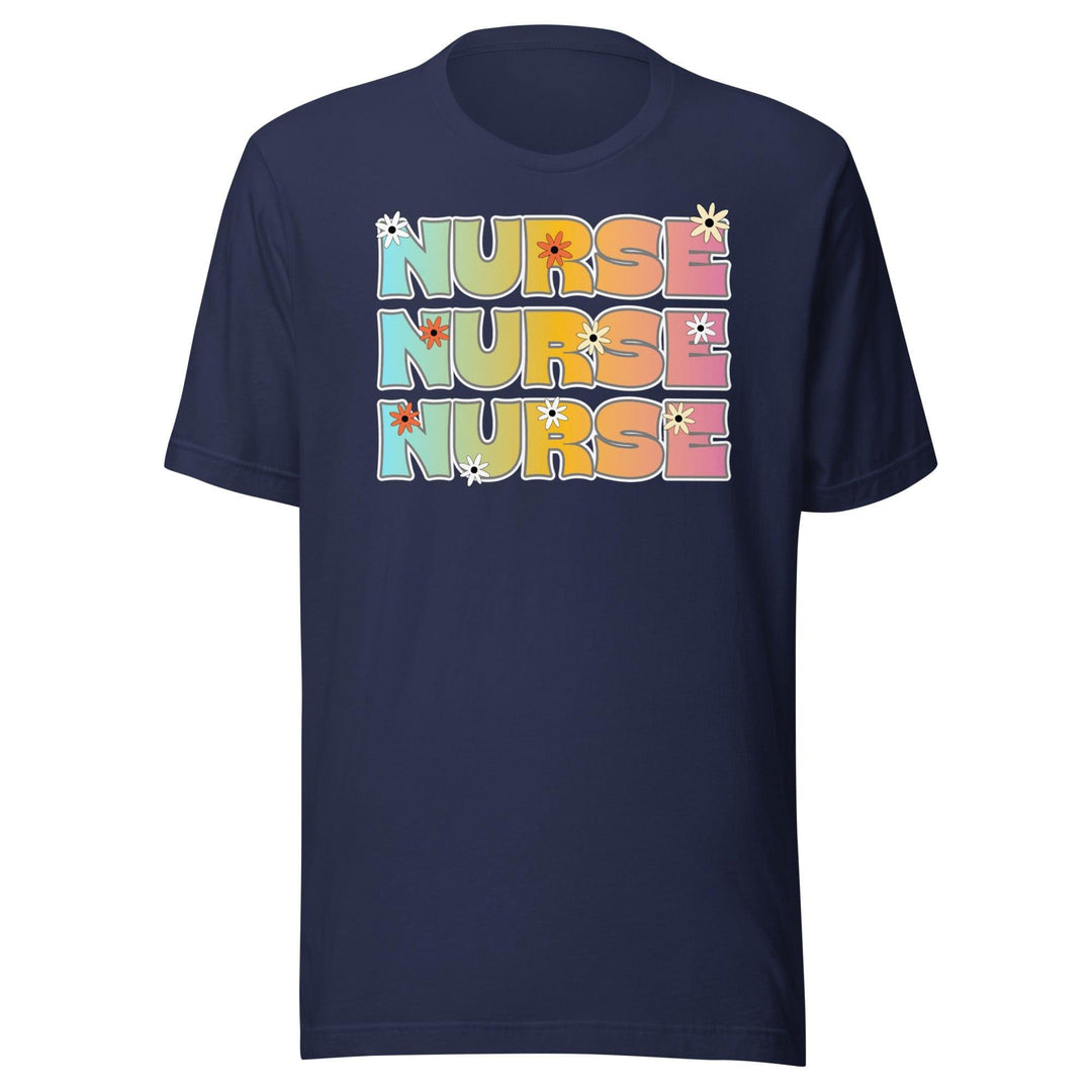 Nurse Appreciation T-shirt Nurse written in Hippie Style Short Sleeve Unisex Top - TopKoalaTee