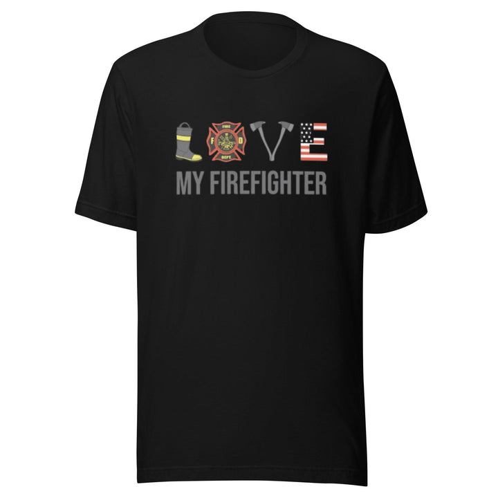 Occupation T-shirt Love My Firefighter 100% Cotton Unisex Crew Neck Top - TopKoalaTee