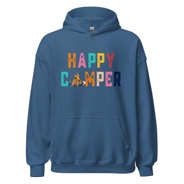 Outdoor Hoodie Colorful Happy Camper Unisex Pullover - TopKoalaTee