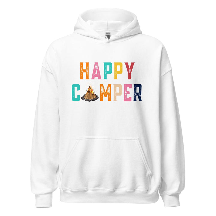 Outdoor Hoodie Colorful Happy Camper Unisex Pullover - TopKoalaTee