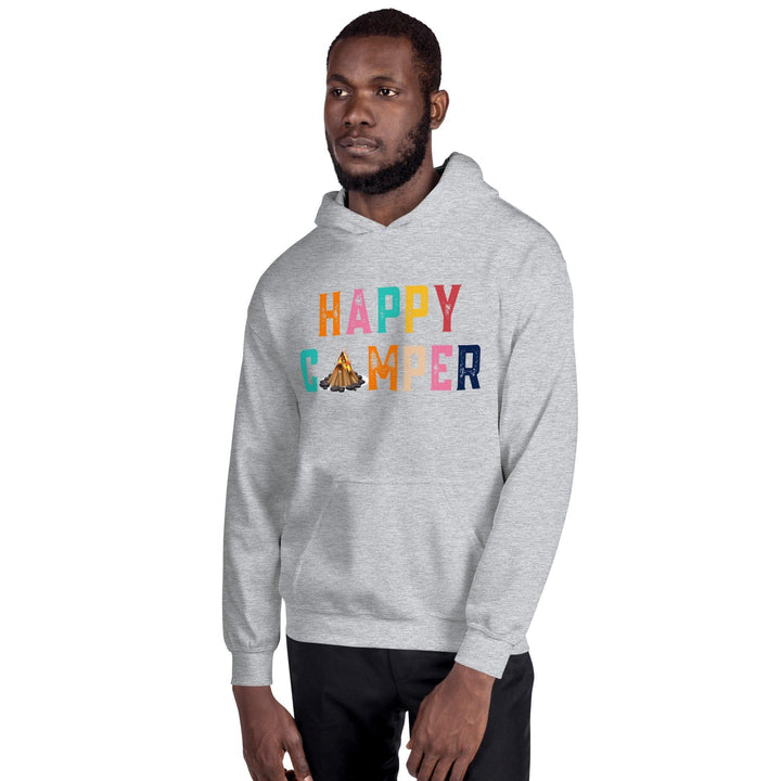 Outdoor Hoodie Colorful Happy Camper Unisex Pullover - TopKoalaTee