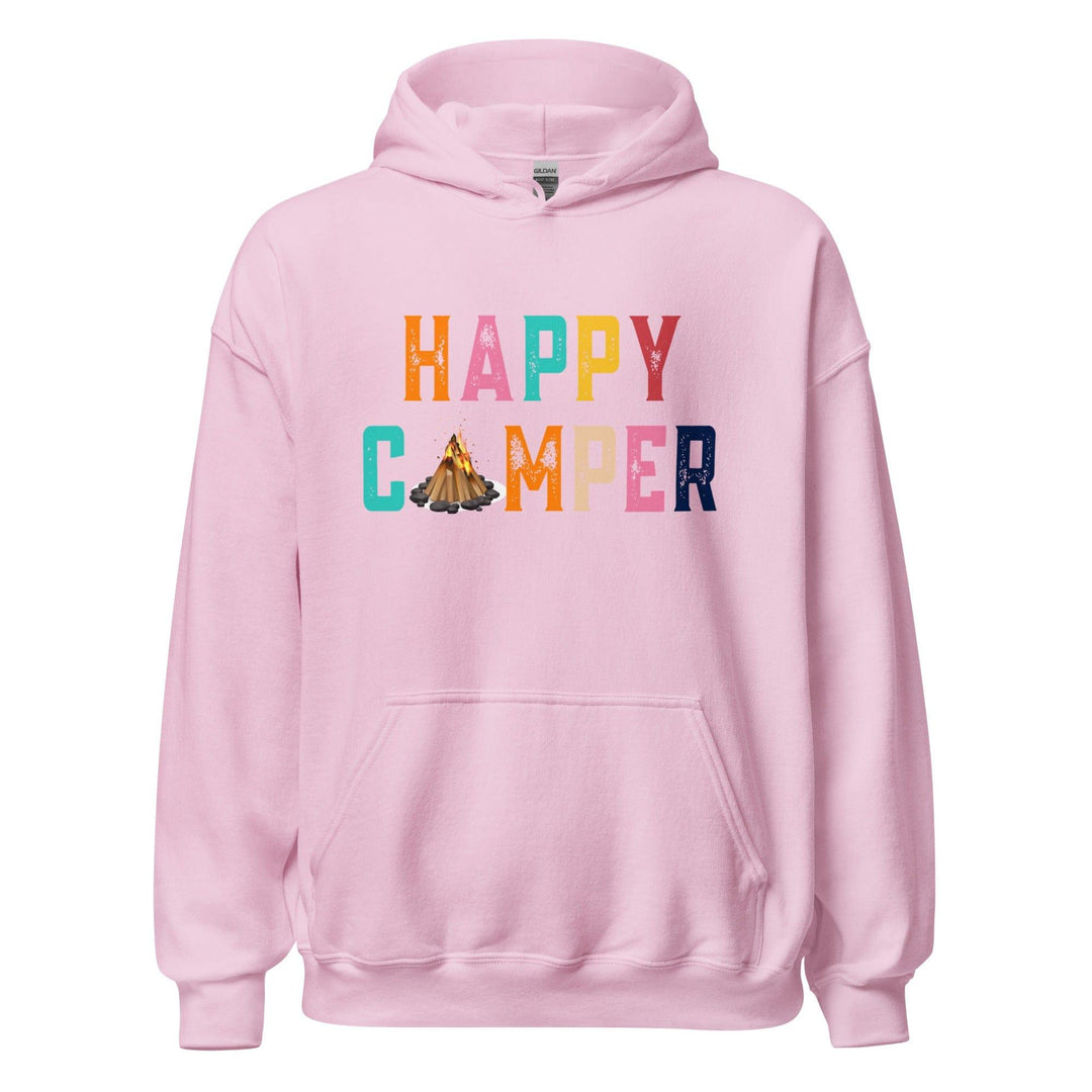 Outdoor Hoodie Colorful Happy Camper Unisex Pullover - TopKoalaTee