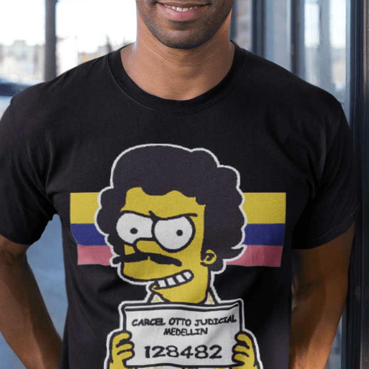 Short Sleeve T-shirt Top Koala Softstyle Pablo Escobar Simpson Unisex Tee - TopKoalaTee