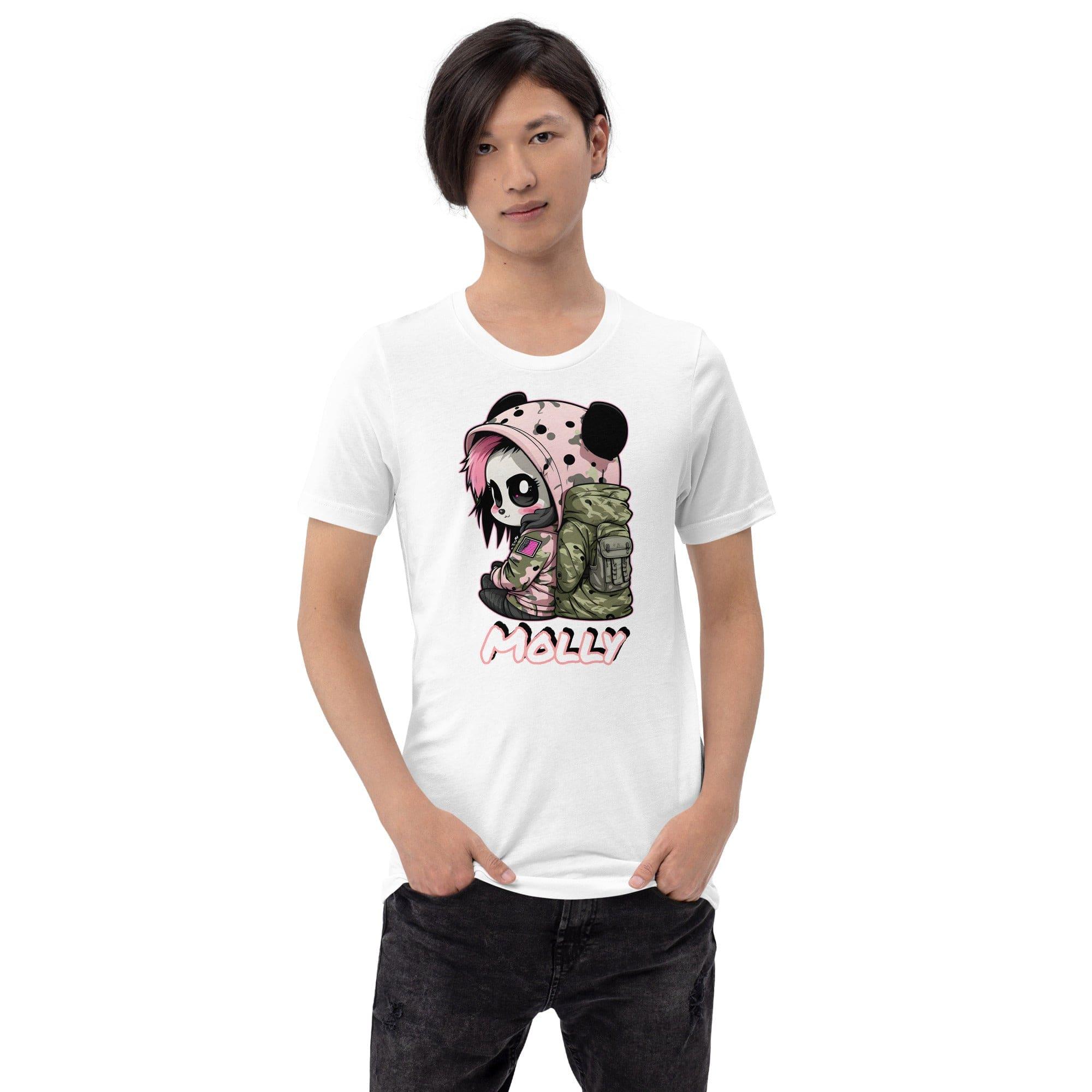 Panda T-shirt Street Girl Panda Molly Short Sleeve Top - TopKoalaTee