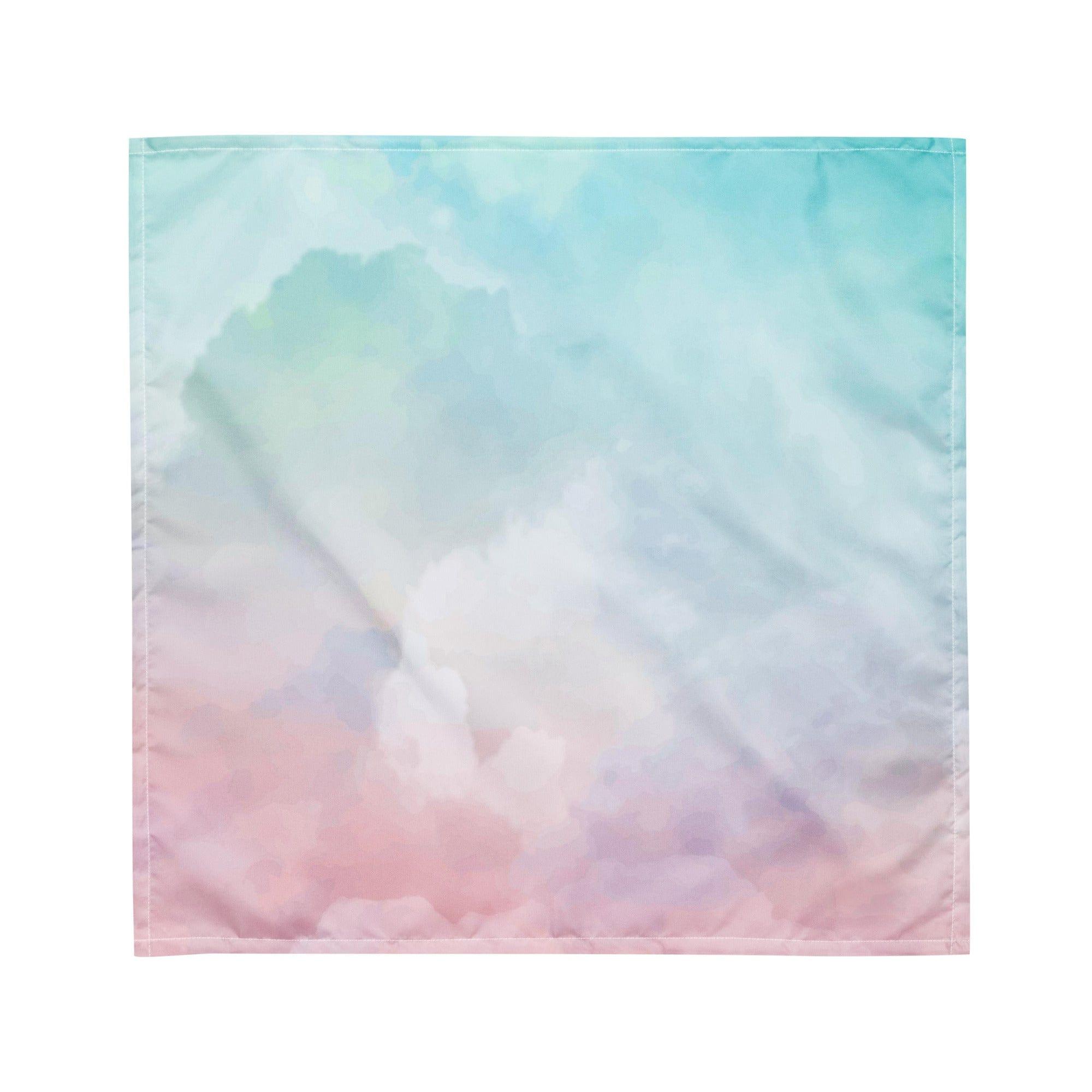 Pastel Tie Dye Cloud Pattern Designer Bandana Neck Scarf - TopKoalaTee