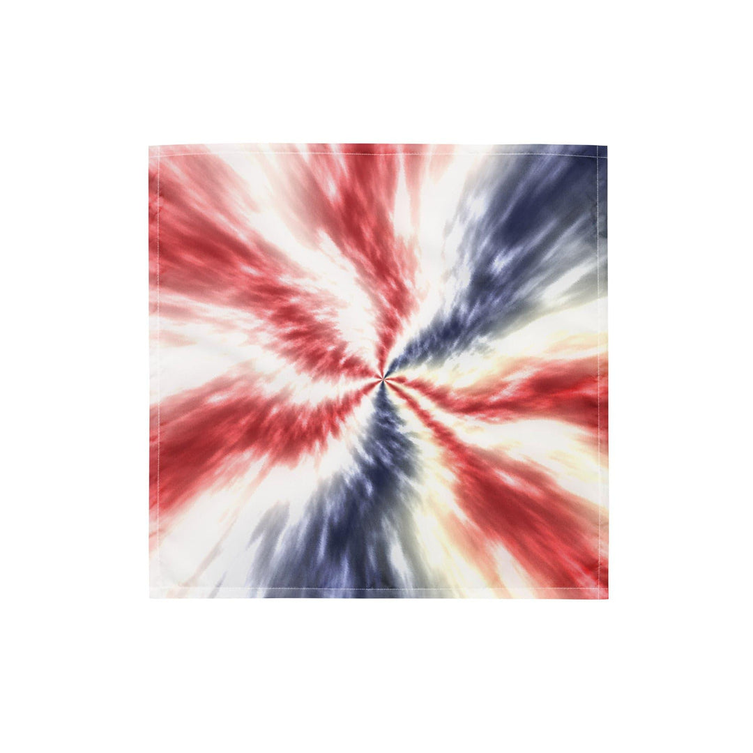 Patriotic Blurred Spiral Tie Dye Pattern Neckerchief Bandana - TopKoalaTee