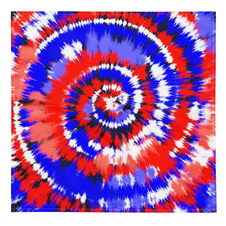 Patriotic Spiral Tie Dye Pattern Neckerchief Bandana - TopKoalaTee