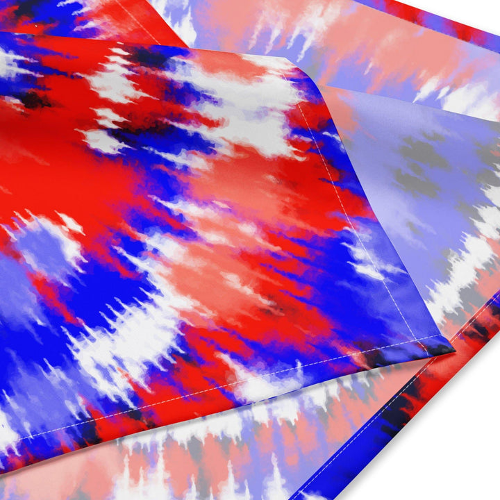 Patriotic Spiral Tie Dye Pattern Neckerchief Bandana - TopKoalaTee