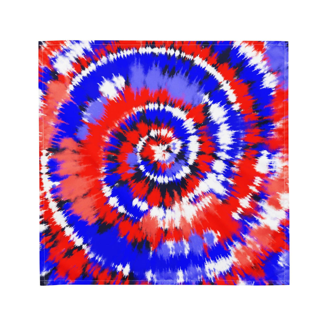 Patriotic Spiral Tie Dye Pattern Neckerchief Bandana - TopKoalaTee