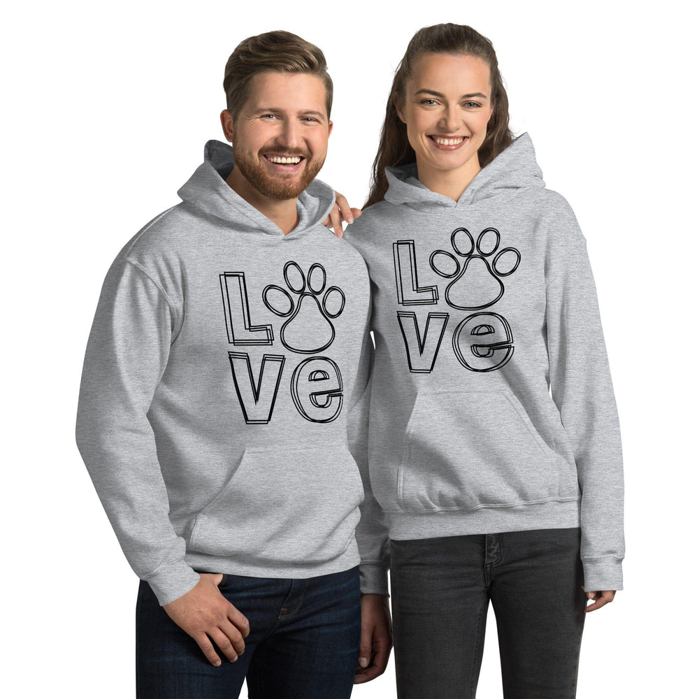 Pet Owner Hoodie Puppy Love with Puppy Paw as O Unisex Hoodie - TopKoalaTee