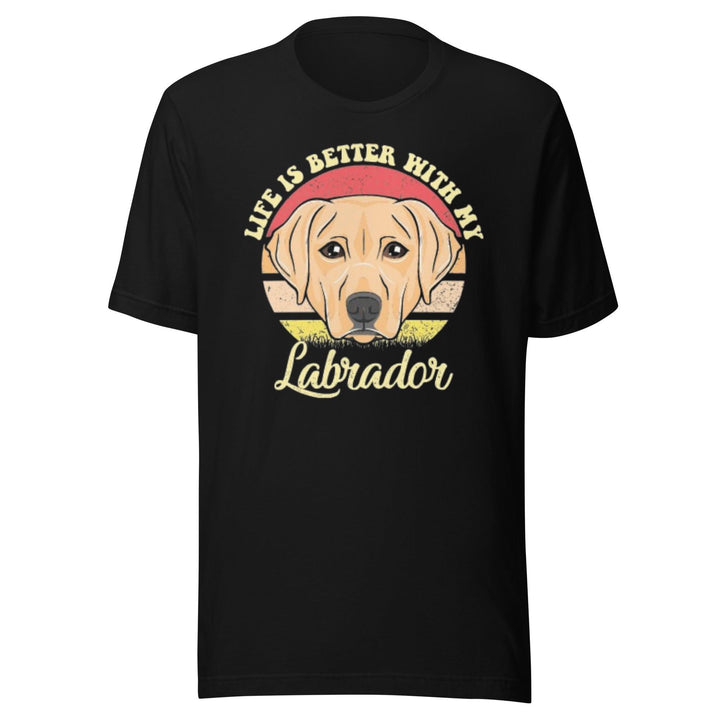 Pet Owner T-shirt Life Is Better With My Labrador Short Sleeve 100% Cotton Crew Neck Top - TopKoalaTee