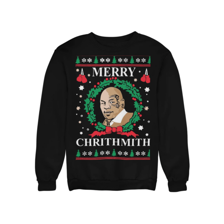 Plus Size Merry Chrithmith Mike Tyson Unisex Ugly Christmas Sweater - TopKoalaTee