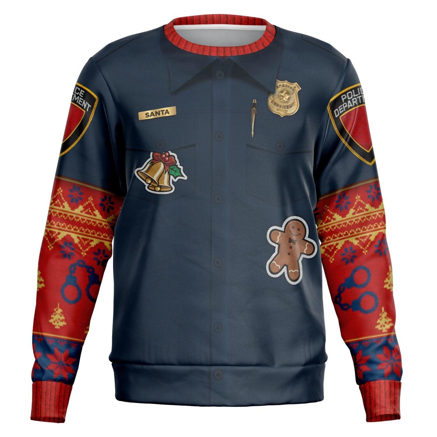 Police Navidad Unisex Ugly Christmas Sweater- TopKoaLaTee