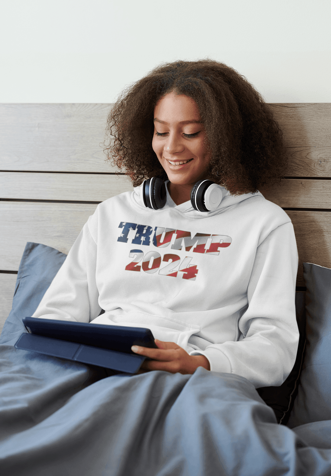 Top Koala Soft Style Hoodie Trump in American Flag Letters Unisex Hoodie - TopKoalaTee