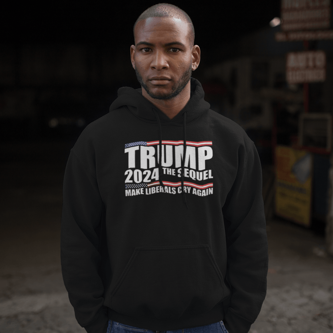 Political Hoodie Make Liberals Cry Again 2024 Blended Cotton Ultra Soft Pullover - TopKoalaTee