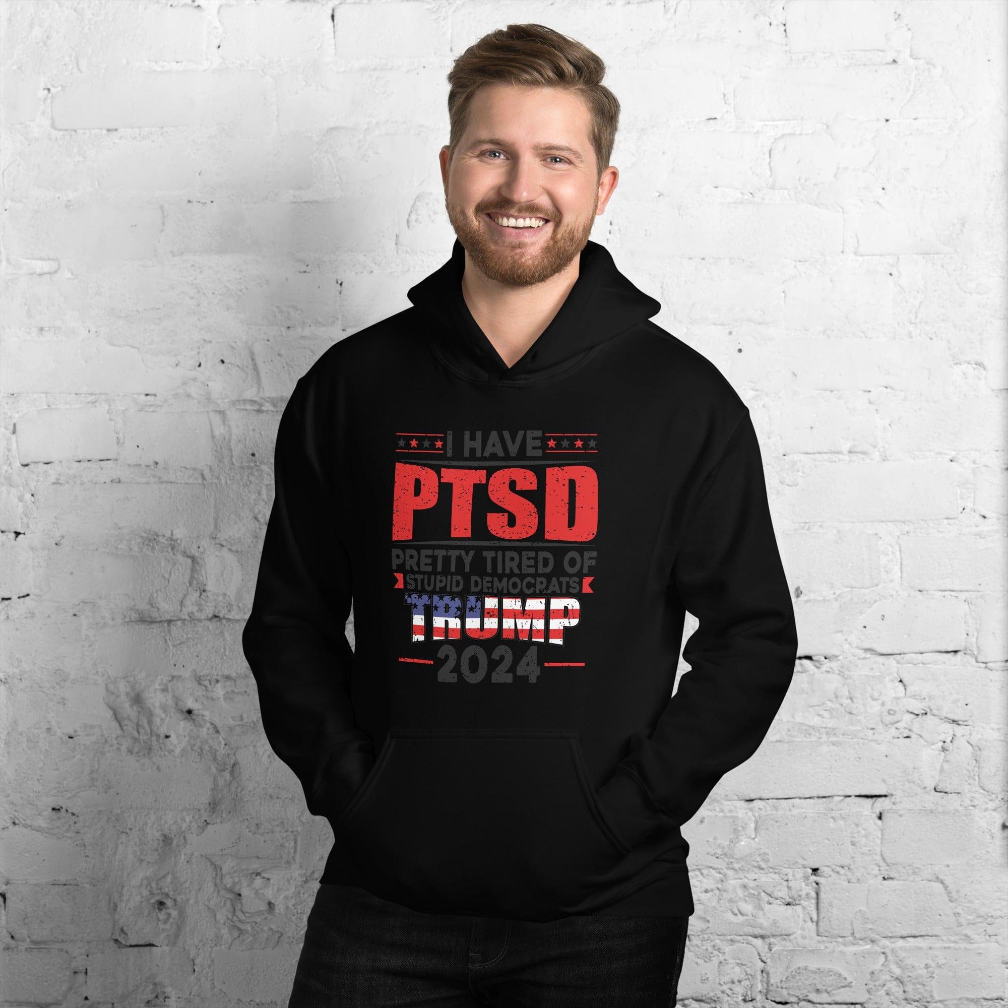 Political Humor Hoodie I Have PTSD Trump 2024 - TopKoalaTee