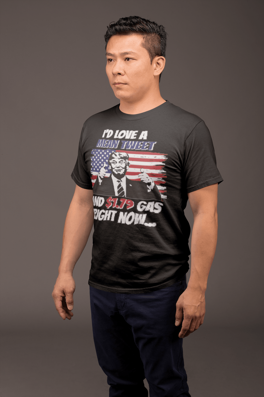 Short Sleeve Political T-shirt Mean Tweet $1.75 Gas Top Koala Trump Tee - TopKoalaTee