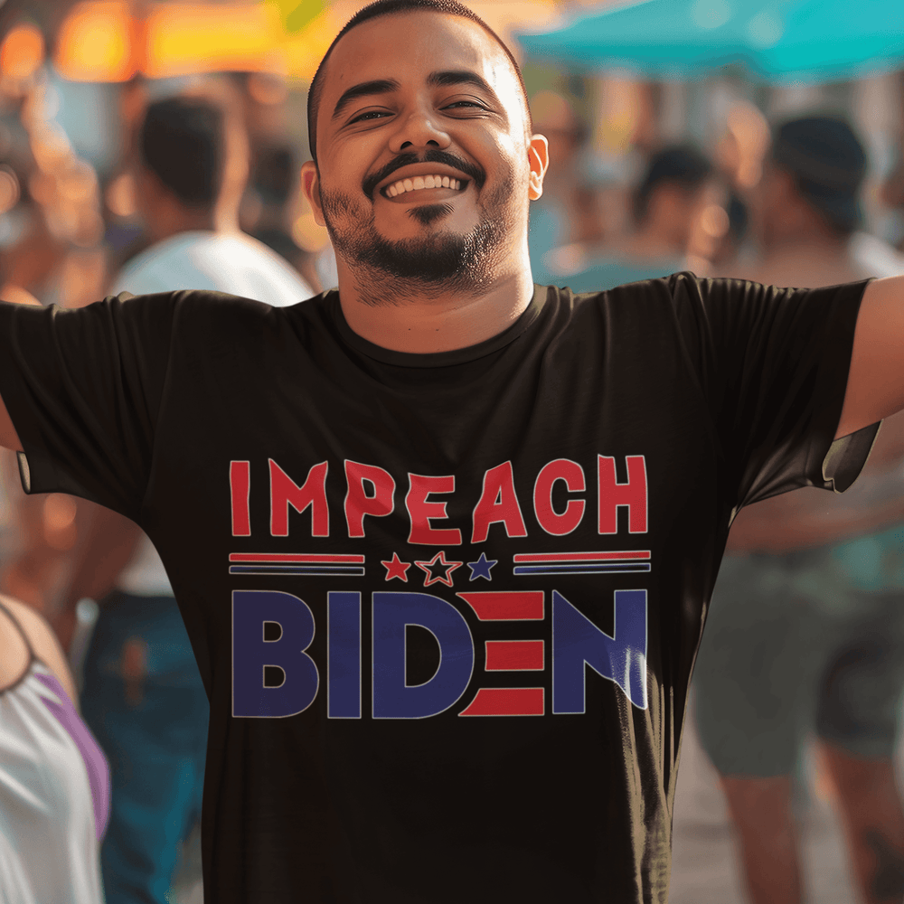 Political T-Shirt Impeach Biden Short Sleeve Ultra Soft Cotton Crew Neck Top - TopKoalaTee