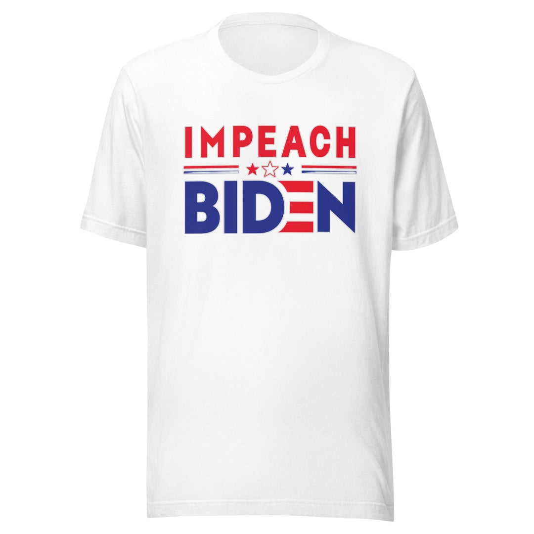 Political T-Shirt Impeach Biden Short Sleeve Ultra Soft Cotton Crew Neck Top - TopKoalaTee