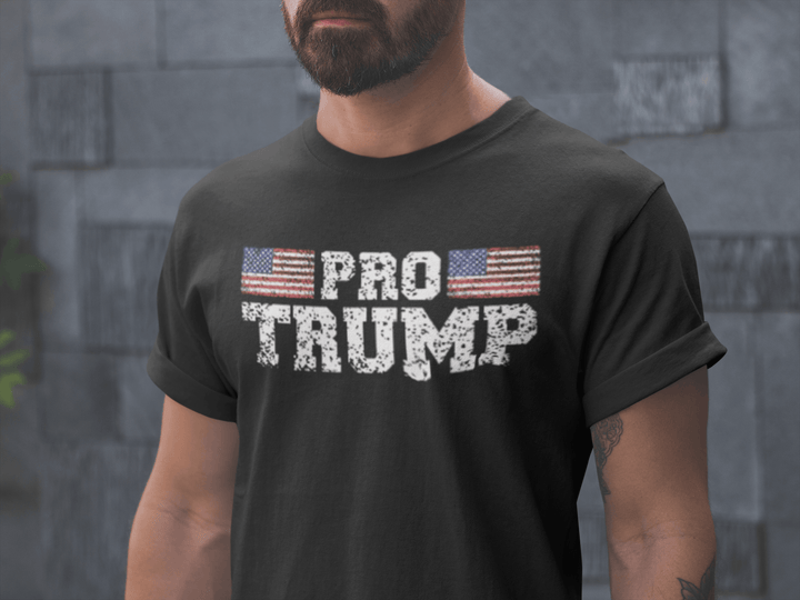 Political T-Shirt Patriotic Pro Trump Short Sleeve 100% Cotton Unisex Crew Neck Top - TopKoalaTee