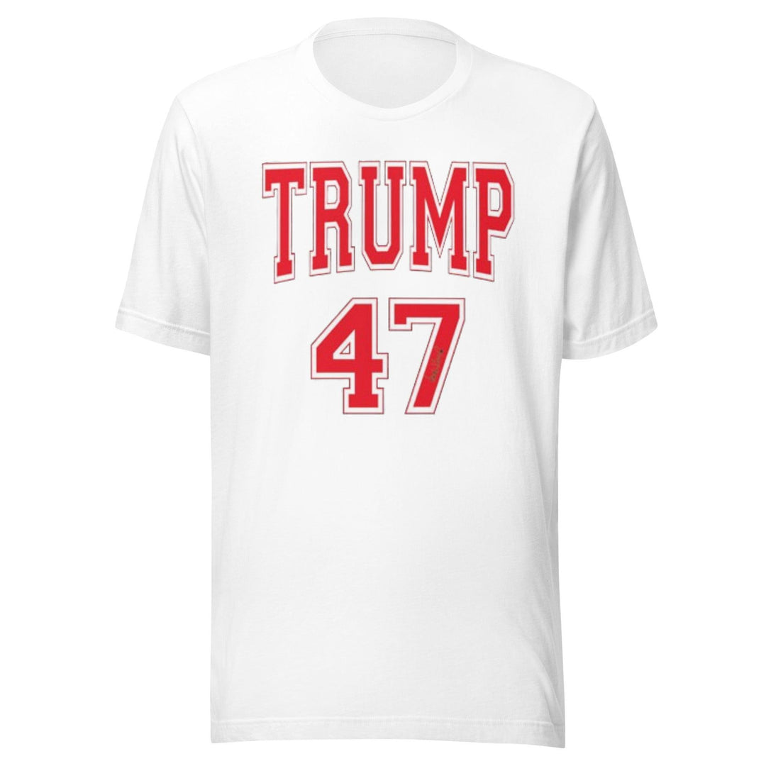 Political T-Shirt Sports Jersey Style Trump 47 Short Sleeve 100% Cotton Unisex Crew Neck Top - TopKoalaTee