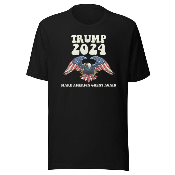 Political T-shirt Trump USA Bald Eagle MAGA Short Sleeve 100% Cotton Crew Neck Top - TopKoalaTee