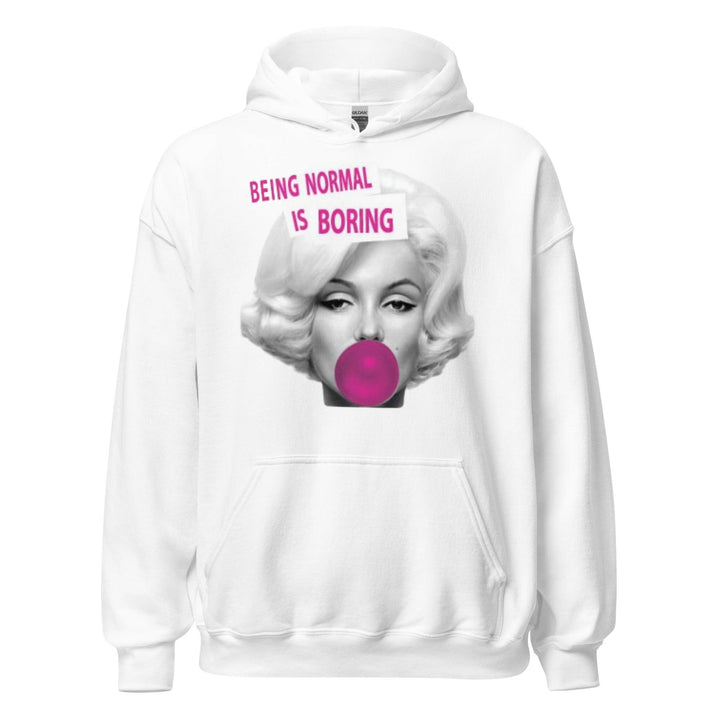 Pop Culture Hoodie Being Normal Is Boring Midweight Blended Cotton Unisex Pullover - TopKoalaTee