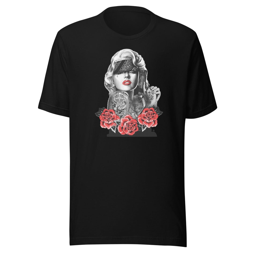 Pop Culture T-Shirt Marilyn Portrait Pain Short Sleeve Unisex Ultra Soft Crew Neck Top - TopKoalaTee