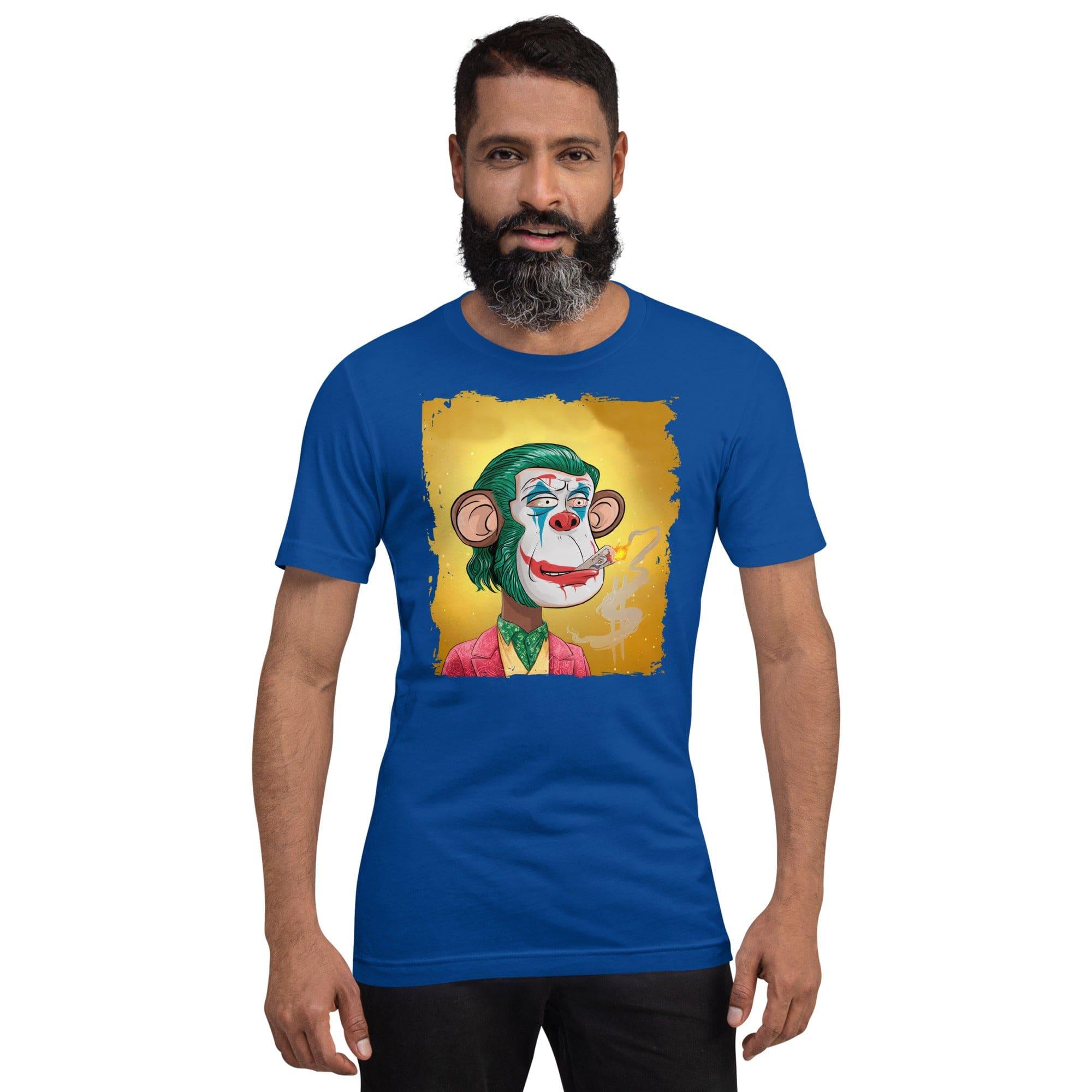 Pop Culture T-Shirt NFT Bored Ape Series Dressed Like Joker Short Sleeve Unisex Top - TopKoalaTee