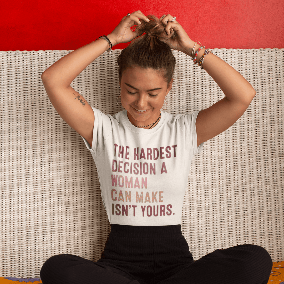 Pride T-shirt Hardest Decision A Women Can Make Isn't Yours Ultra Soft Crew Neck Top - TopKoalaTee