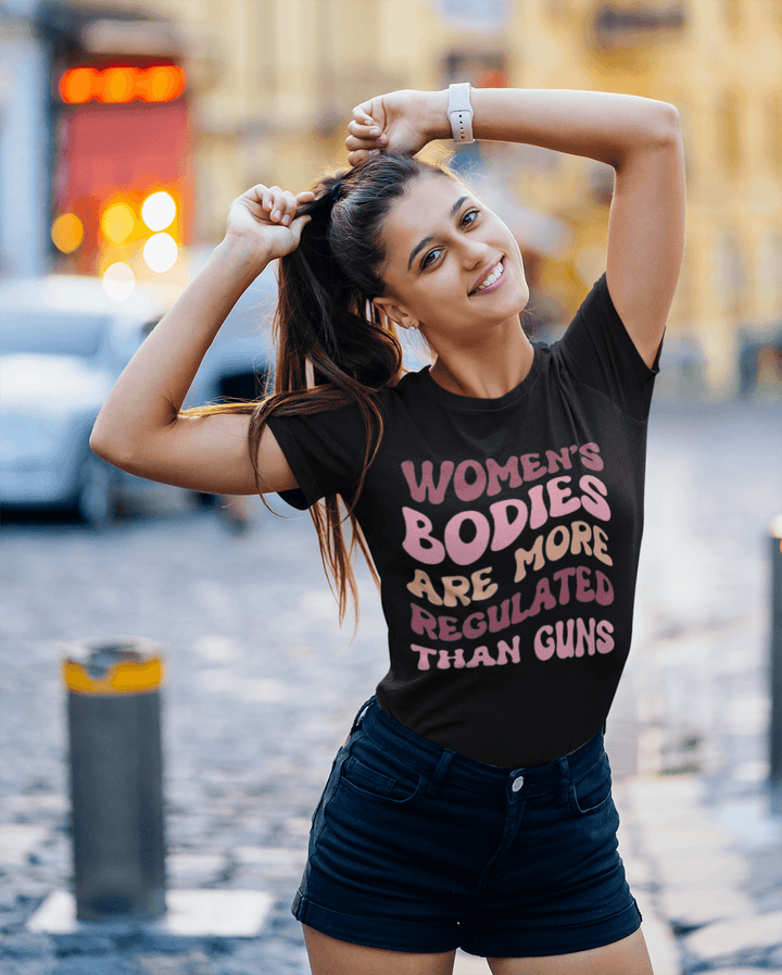 Pride T-shirt Women's Bodies Are More Regulated Than Guns Ultra Soft Crew Neck Top - TopKoalaTee