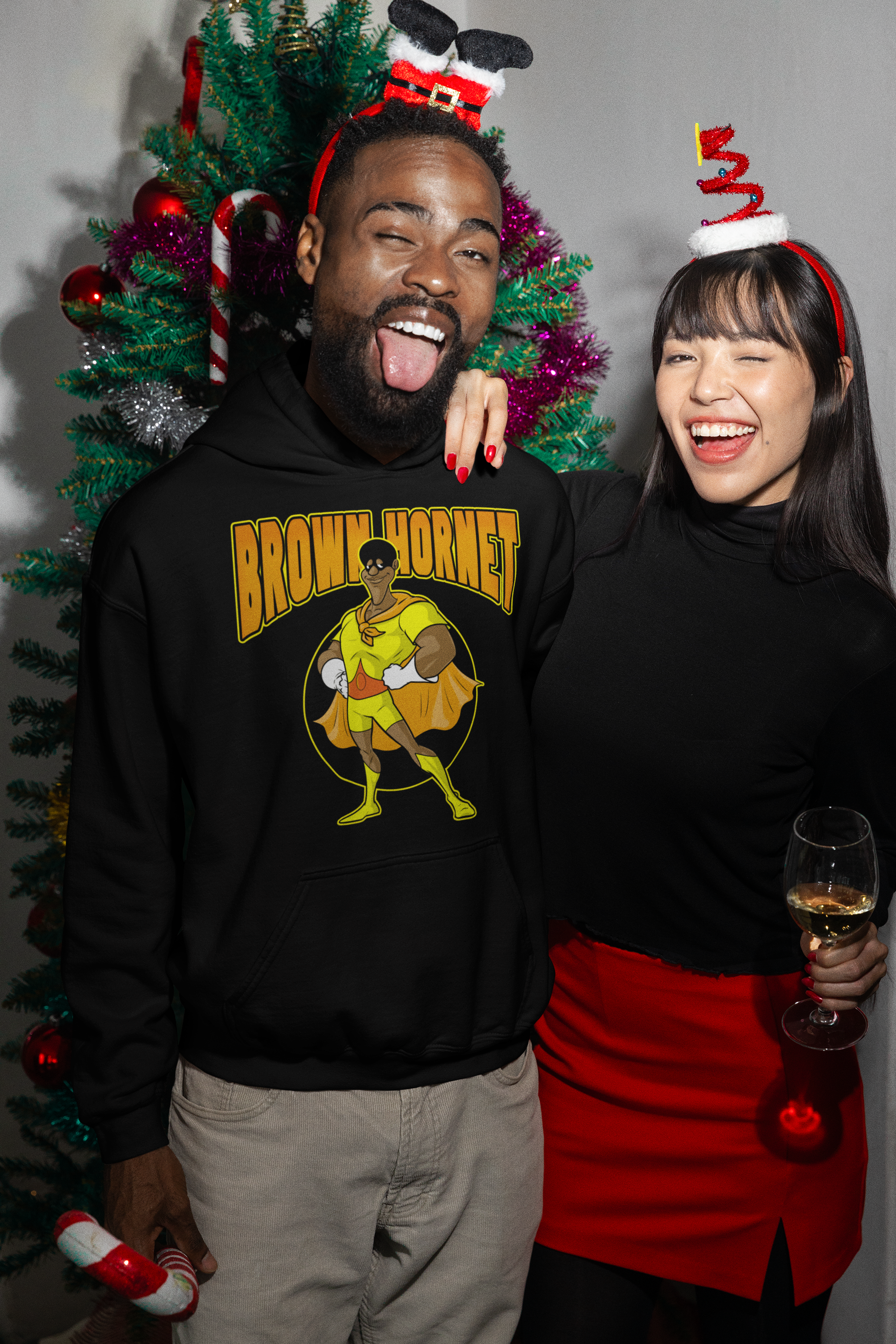 pullover-hoodie-mockup-of-a-bearded-man-celebrating-christmas-with-a-friend-m35919 - TopKoalaTee