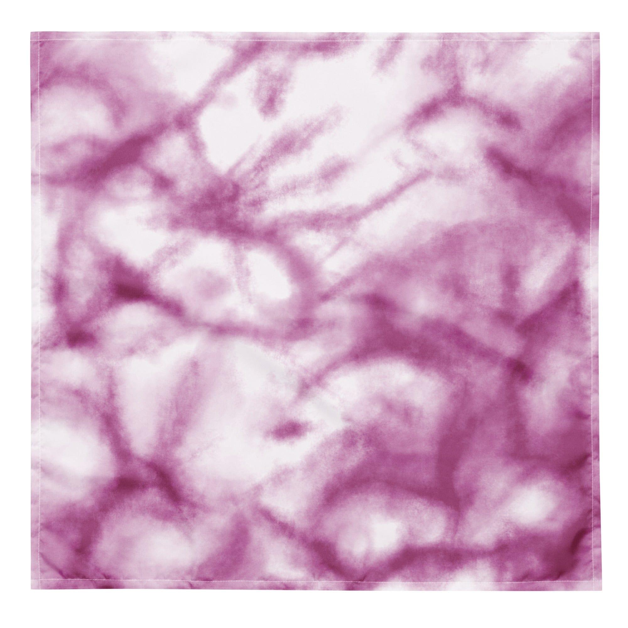 Purple Cloud Tie Dye Pattern Designer Bandana Neck Scarf - TopKoalaTee