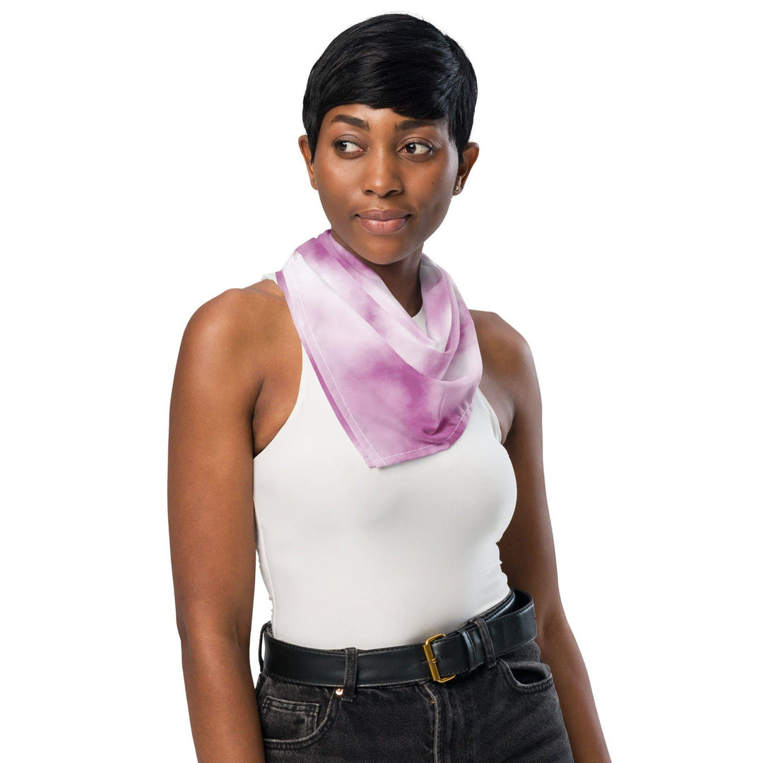 Purple Cloud Tie Dye Pattern Designer Bandana Neck Scarf - TopKoalaTee