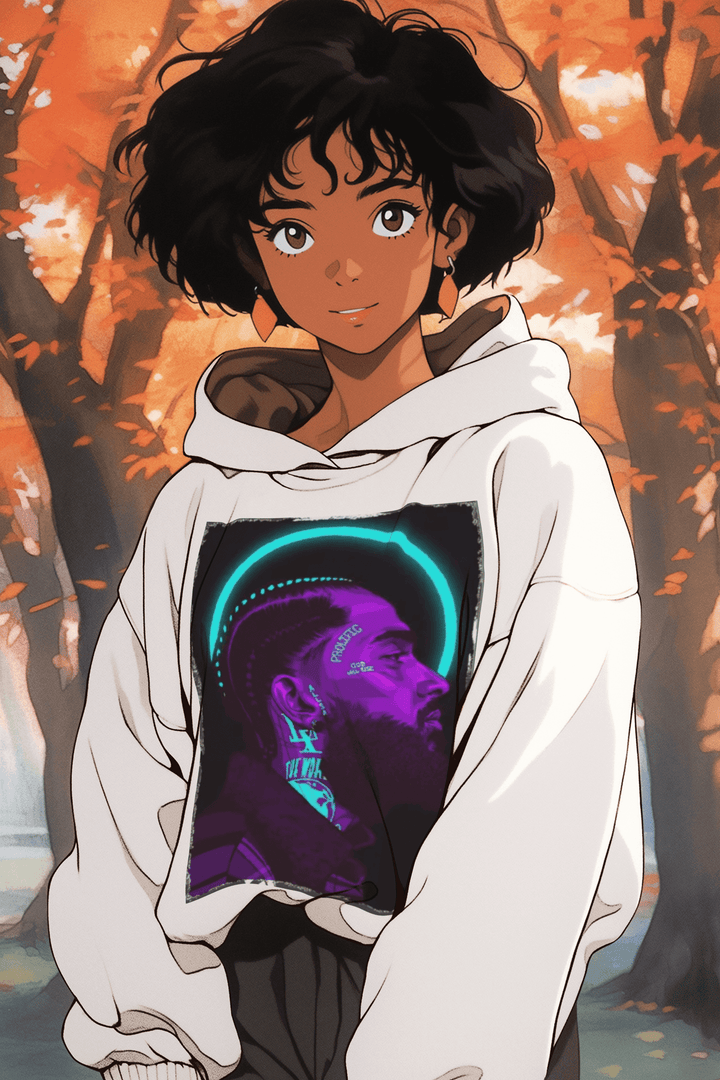 Tribute Hoodie Glowing Emani Portrait R.I.P. Ultra Soft Blended Cotton Unisex Pullover - TopKoalaTee