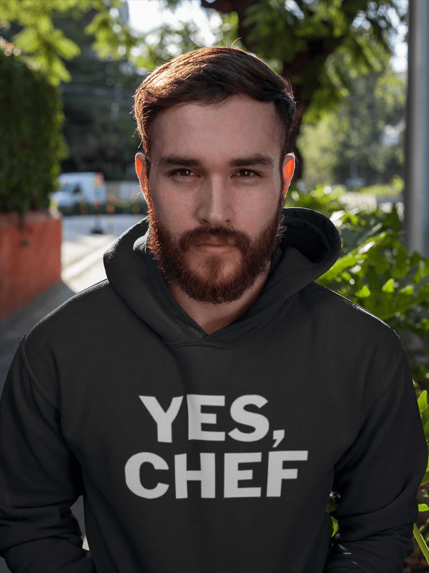 Blended Cotton Hoodie Yes, Chef Midweight Ultra Soft Unisex Pullover - TopKoalaTee