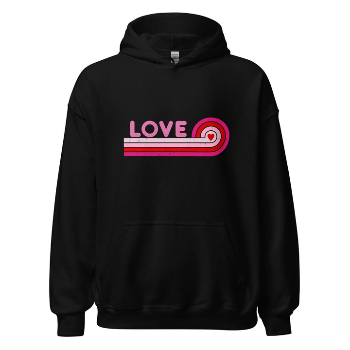 Relationship Hoodie Love in Retro Style Valentine's Unisex Pullover - TopKoalaTee