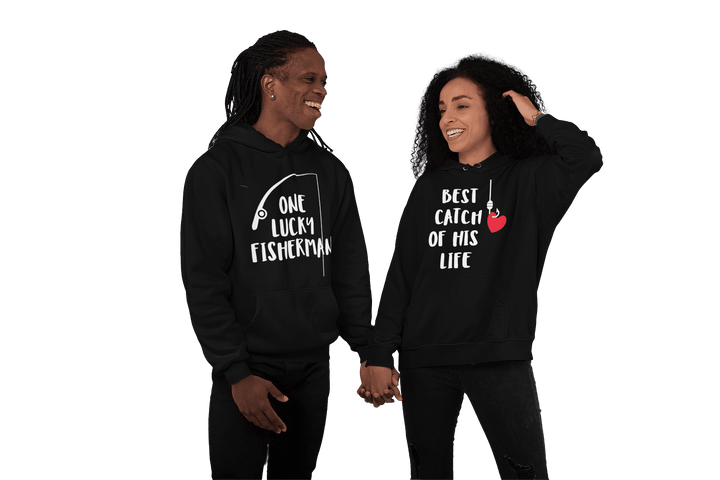 One Lucky Fisherman Best Catch of his Life Unisex Couples Hoodie Set - TopKoalaTee