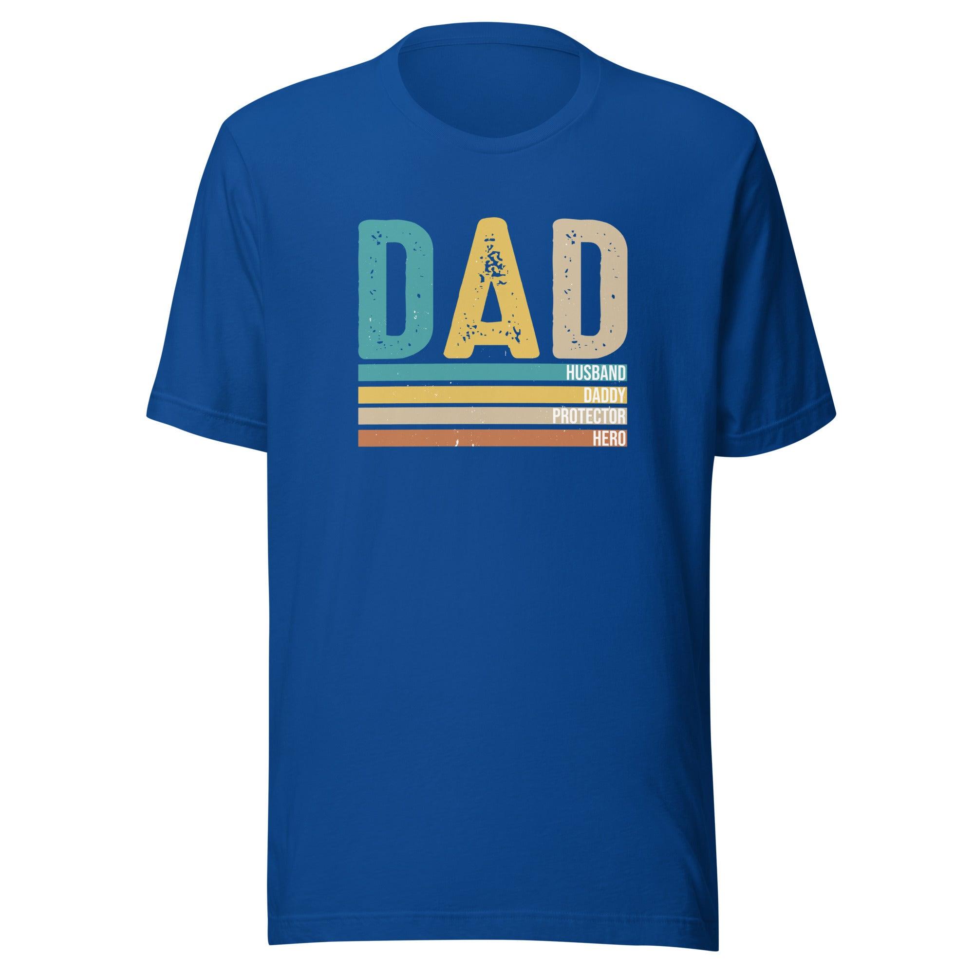 Retro Father's Day t-shirt Distressed Short Sleeve Top - TopKoalaTee