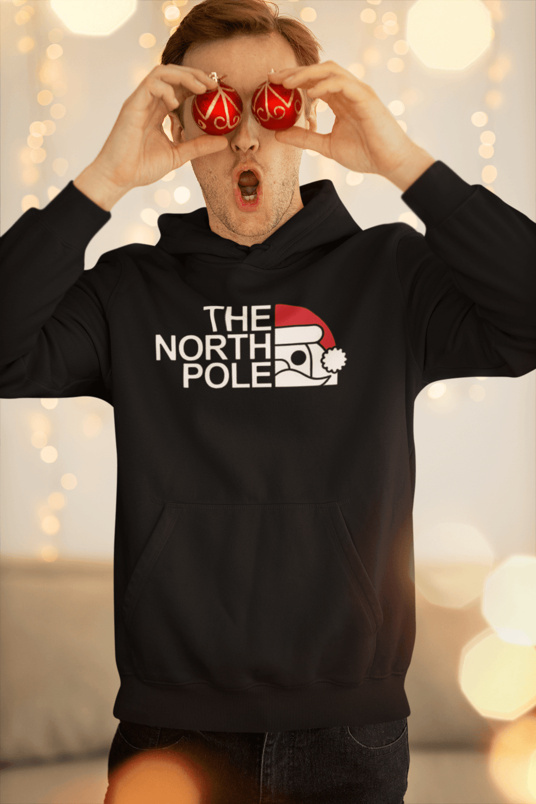 Santa Hoodie The North Pole Midweight Soft Style Pullover - TopKoalaTee